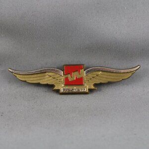 Vintage Airline Pin - Western Airlines Pilots Wings Kids Promo - Plastic Pin